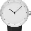 Minimalist Round Face Leather Strap Watch